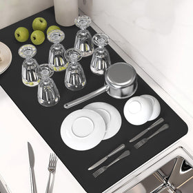 Under espresso machines, PoYang mat prevents moisture messes while absorbing drips.