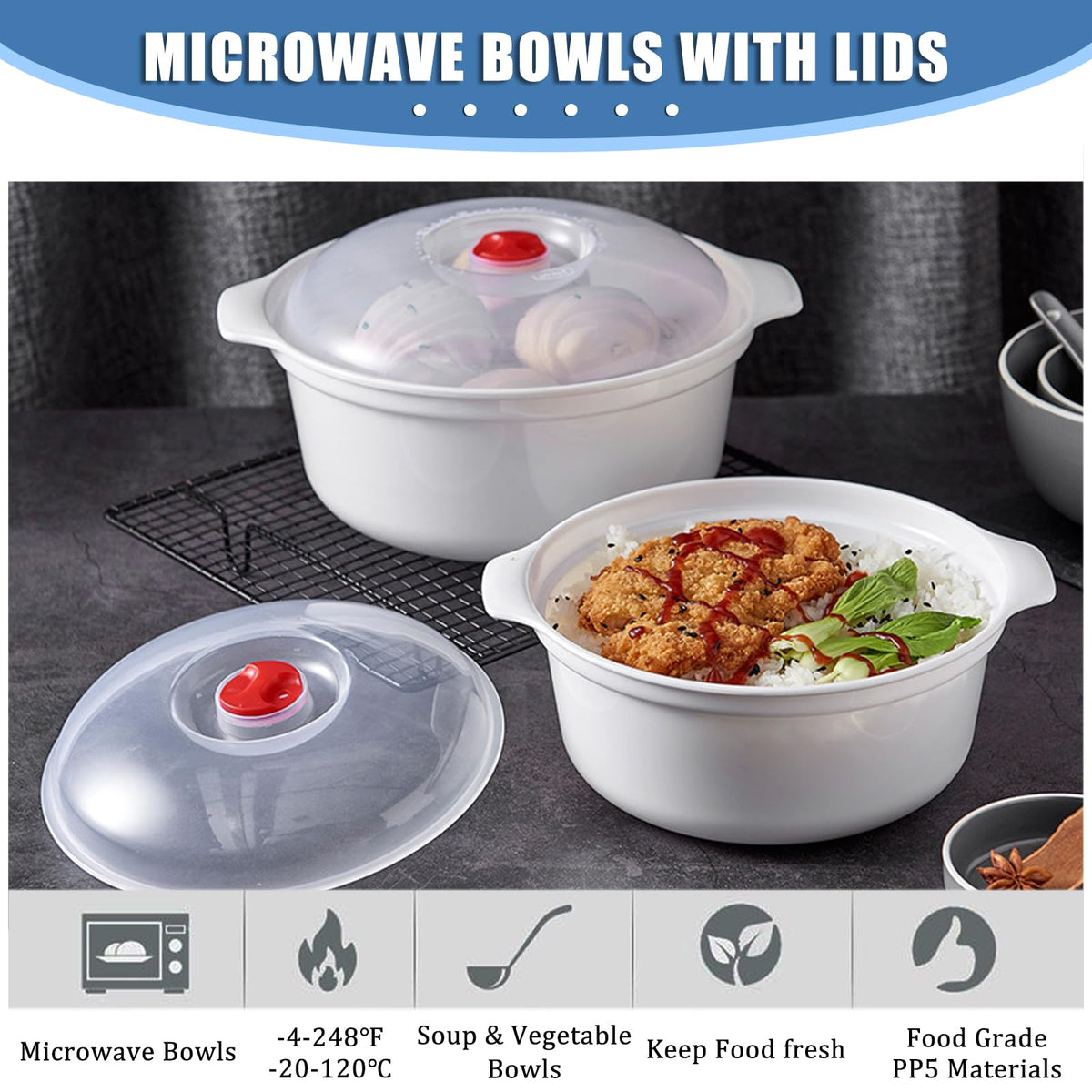 POYIPI BPA-free microwave-safe bowls for healthy reheating.