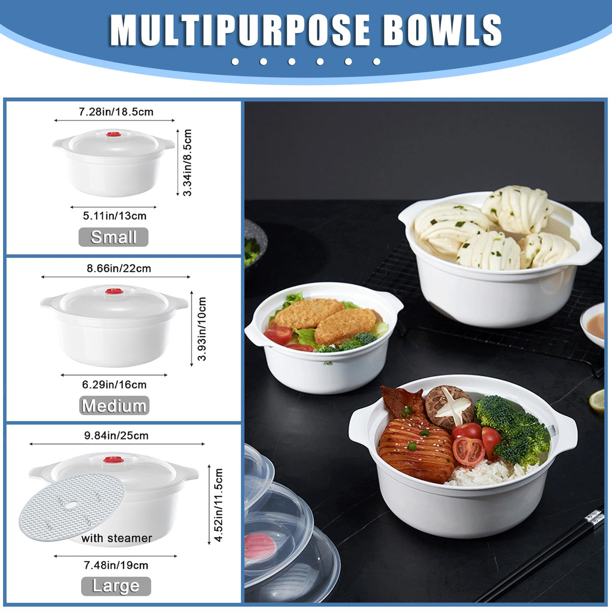 POYIPI easy-grip lids for spill-free reheating.