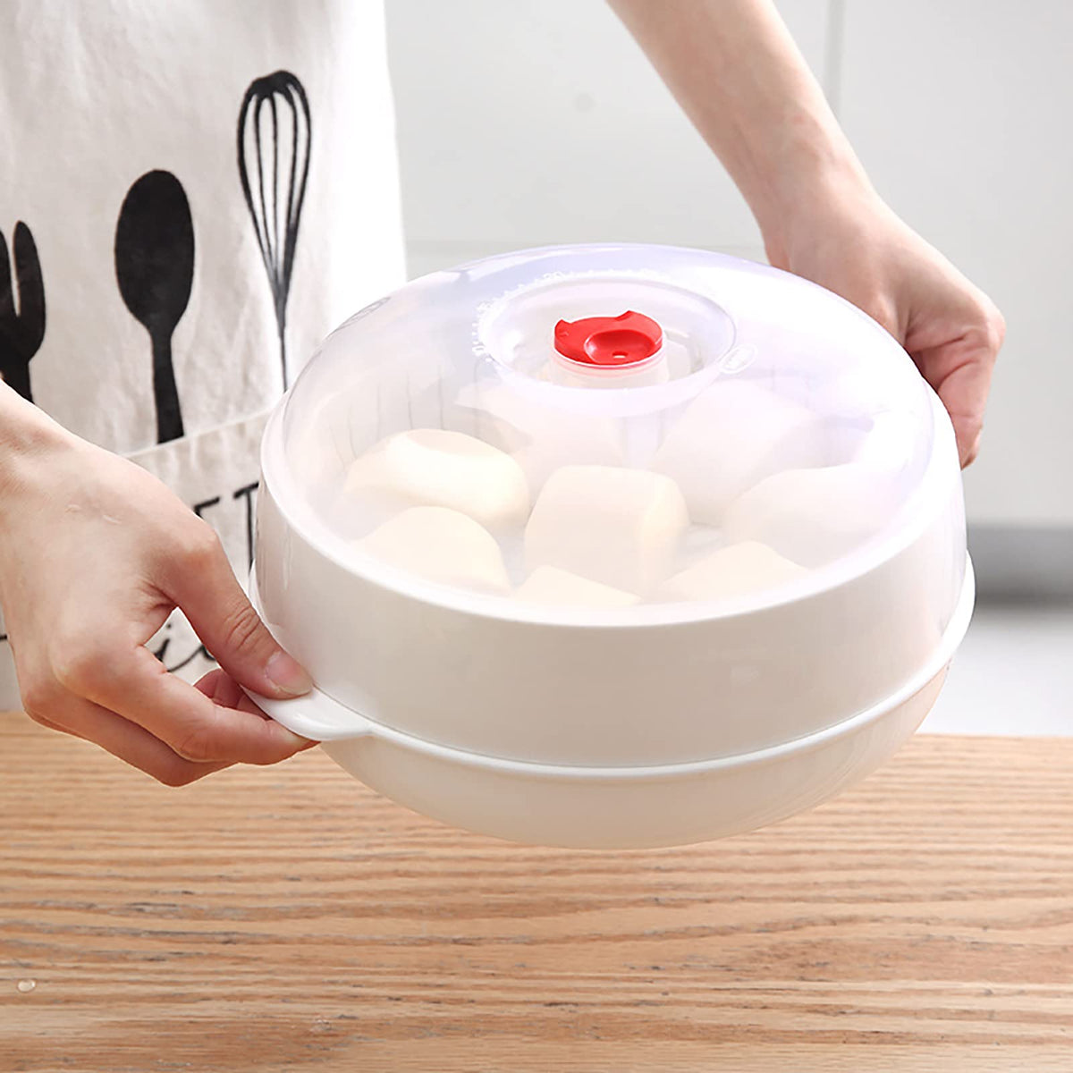POYIPI microwave cookware—versatile heating for veggies, fruit, meat, and desserts.