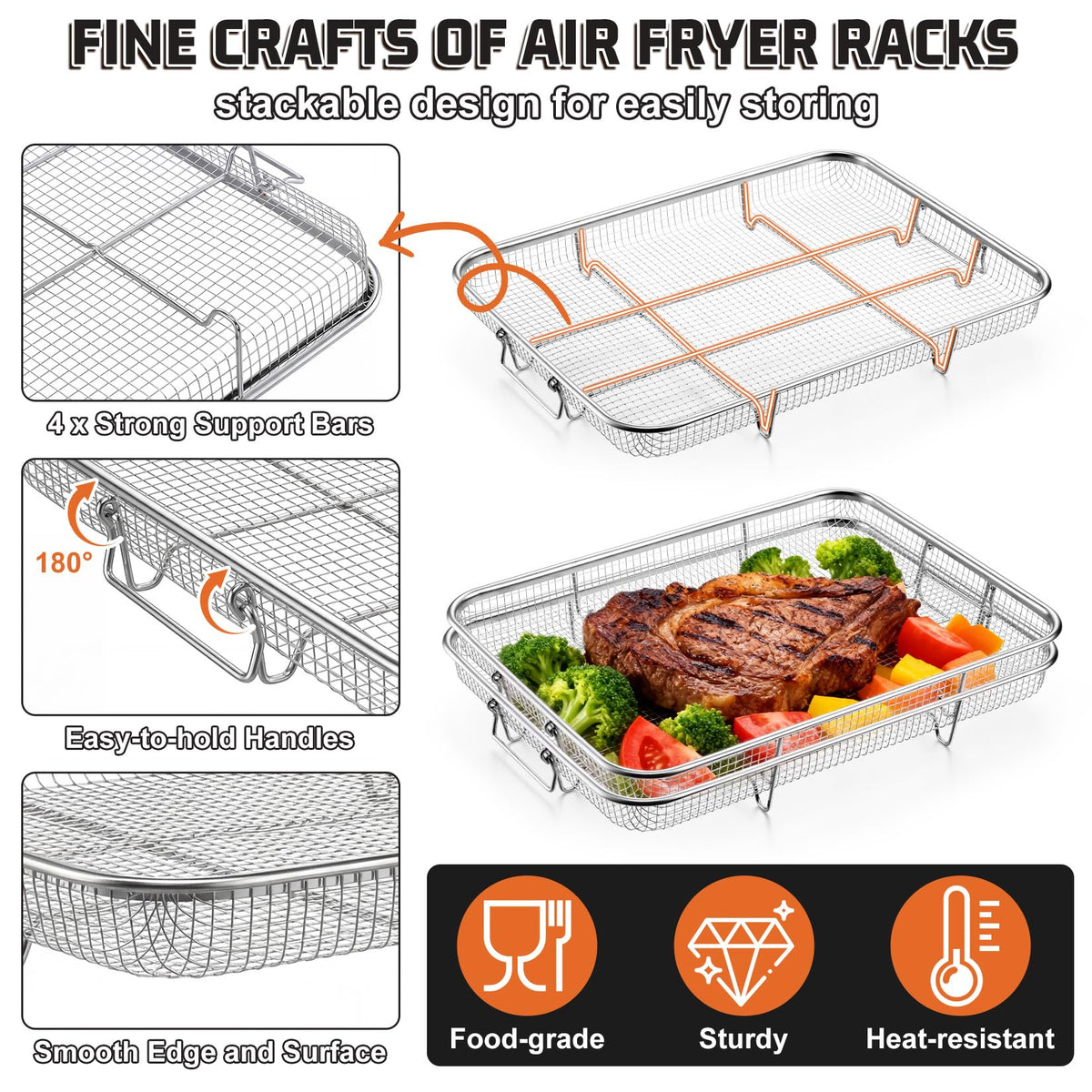 P&P CHEF 360-degree air circulation ensuring even browning and juicy interiors.