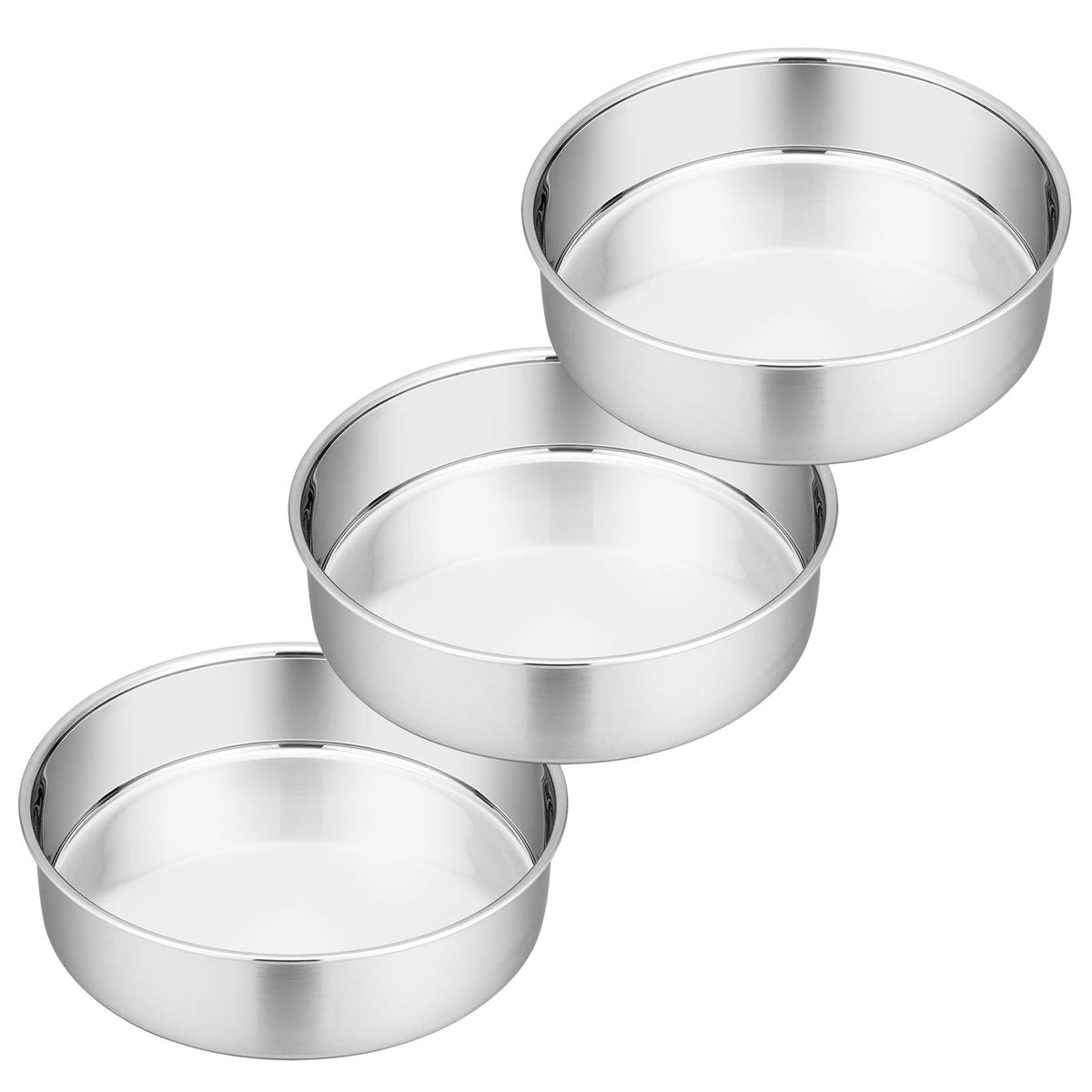 PP CHEF 8-inch round cake pan set top view for layered cakes