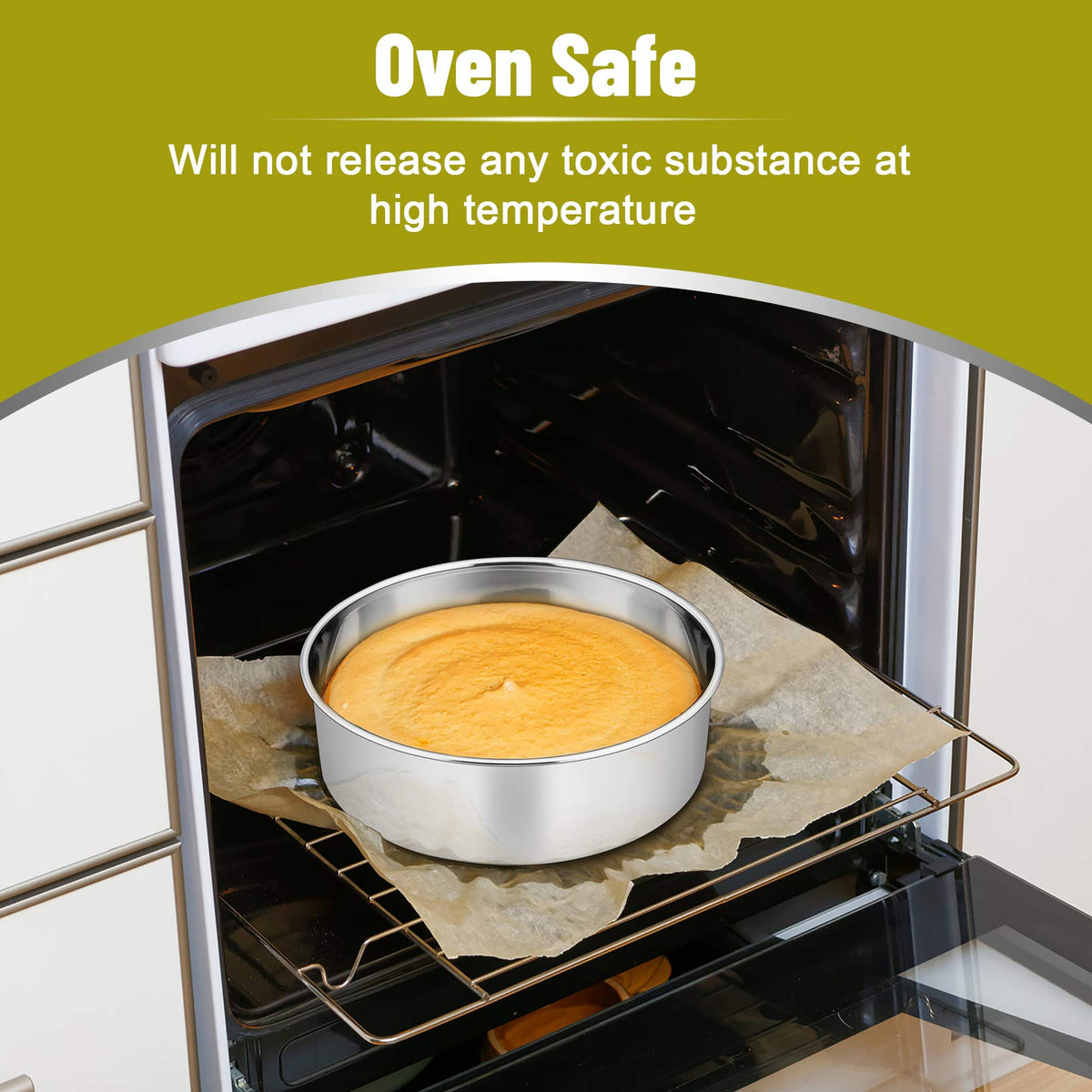 P&P CHEF 8x8x3 inch size ideal for brownies, cakes, and layered desserts.