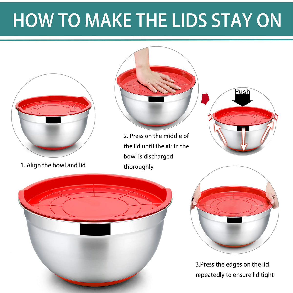 P&P CHEF set ideal for mixing, storing leftovers, and serving fruit.