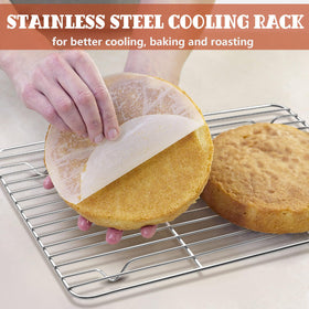 P&P CHEF mirror finish rack eases food release.