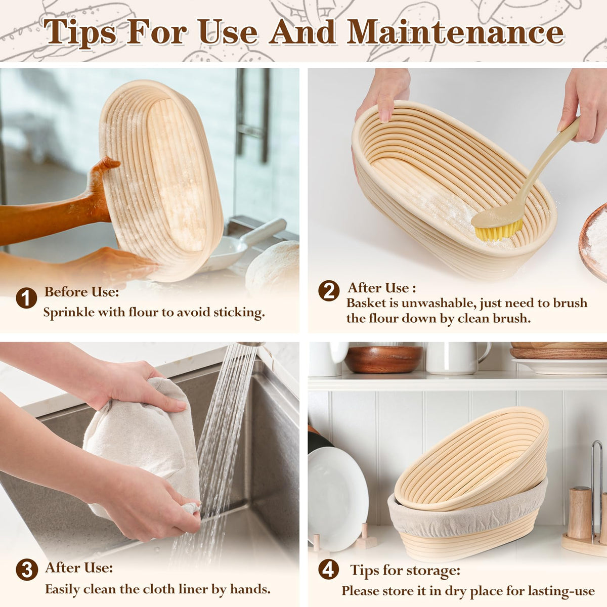 P&P CHEF two-basket bread-making set perfect for family baking sessions.