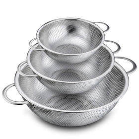P&P CHEF large colander from set 3 with sturdy construction for easy pasta draining