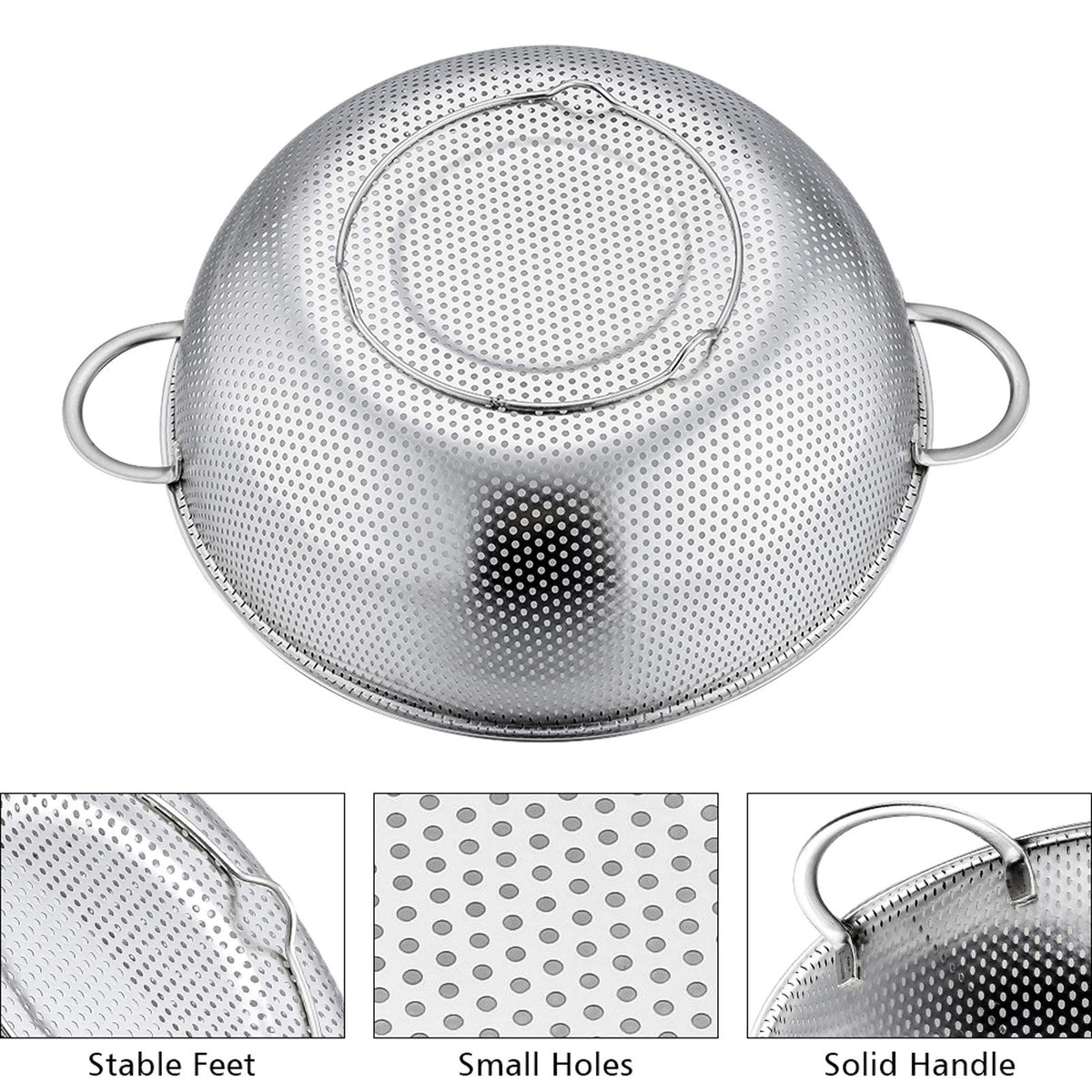 P&P CHEF small colander set 3 perfect for berries and small fruits
