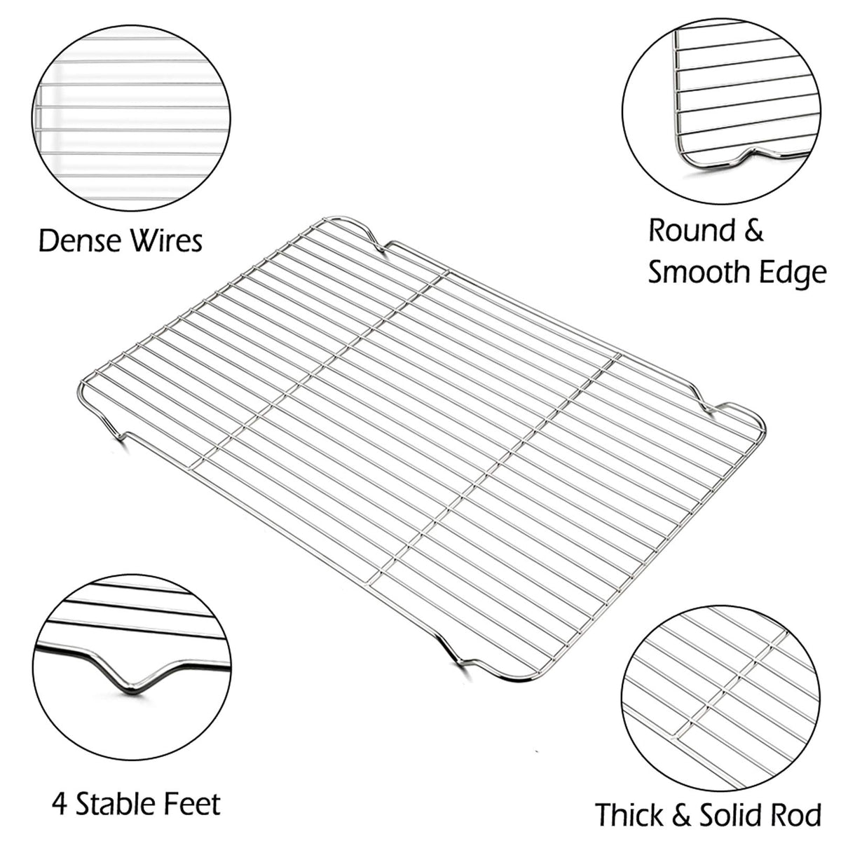 P&P CHEF rack inside oven for even cooking and quick cooling