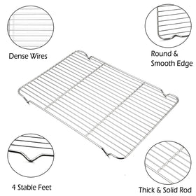 P&P CHEF rack inside oven for even cooking and quick cooling