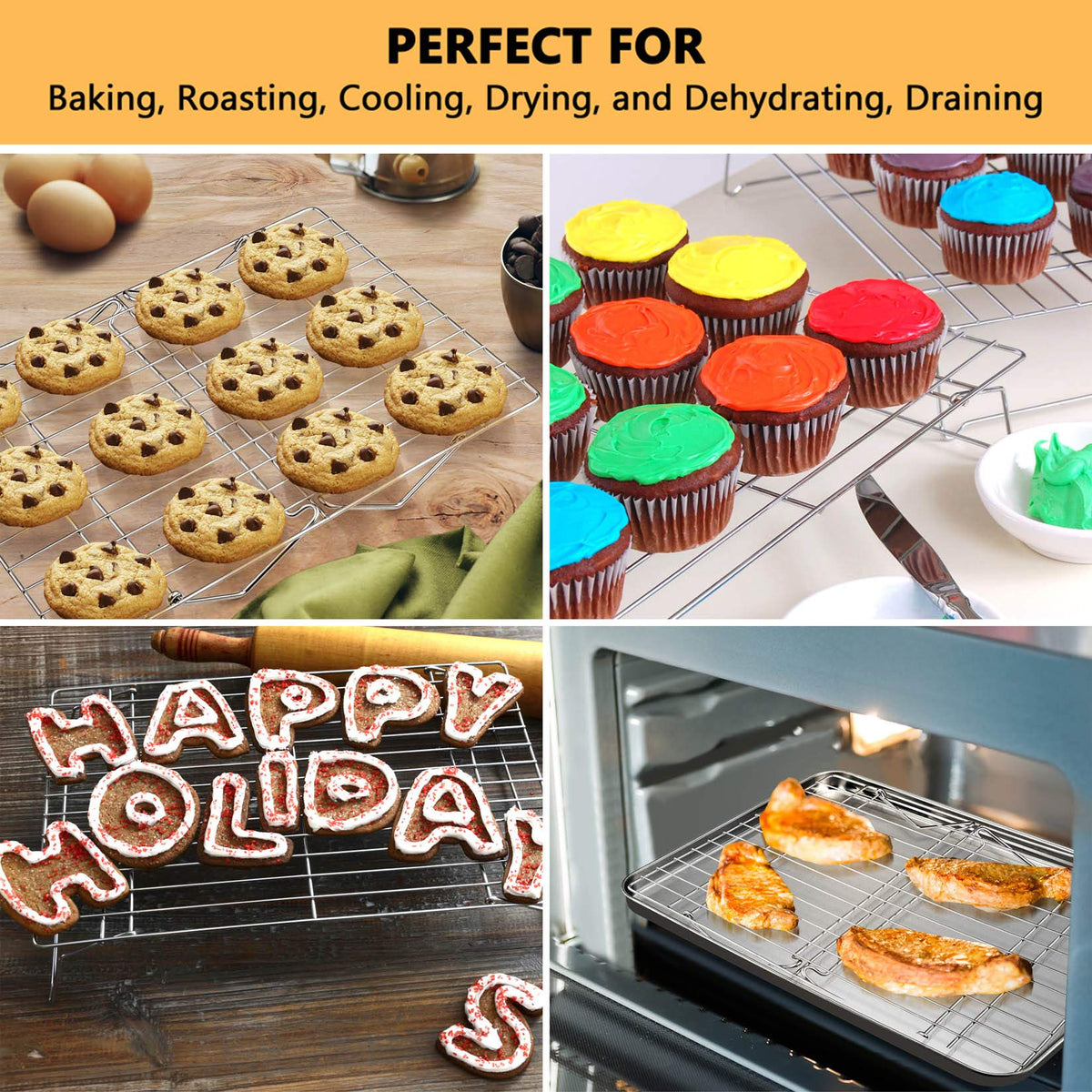 P&P CHEF collapsible feet enable flexible height and compact storage.