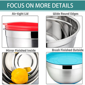 P&P CHEF bowls are dishwasher safe for easy cleanup.