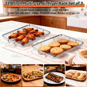 P&P CHEF dishwasher-safe baskets for effortless cleaning after cooking.