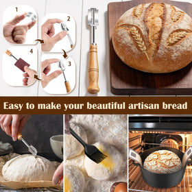 P&P CHEF dough scraper and bowl scraper for quick dough handling
