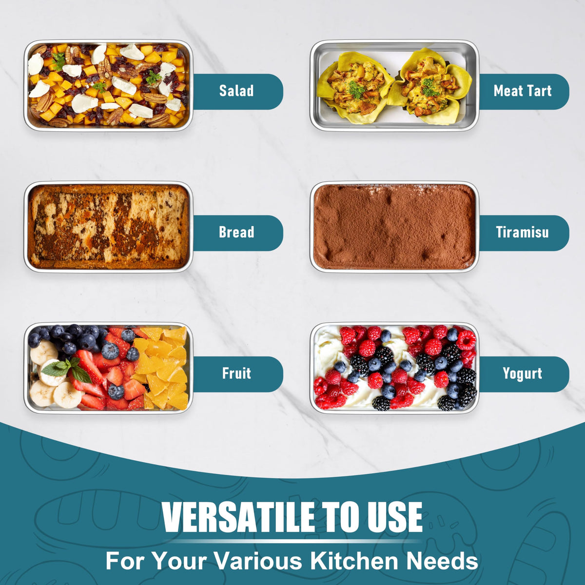 P&P CHEF even-baking loaf pan ensures uniform crusts.