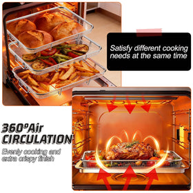 P&P CHEF grease drip design with 2-inch feet for healthier looking meals.
