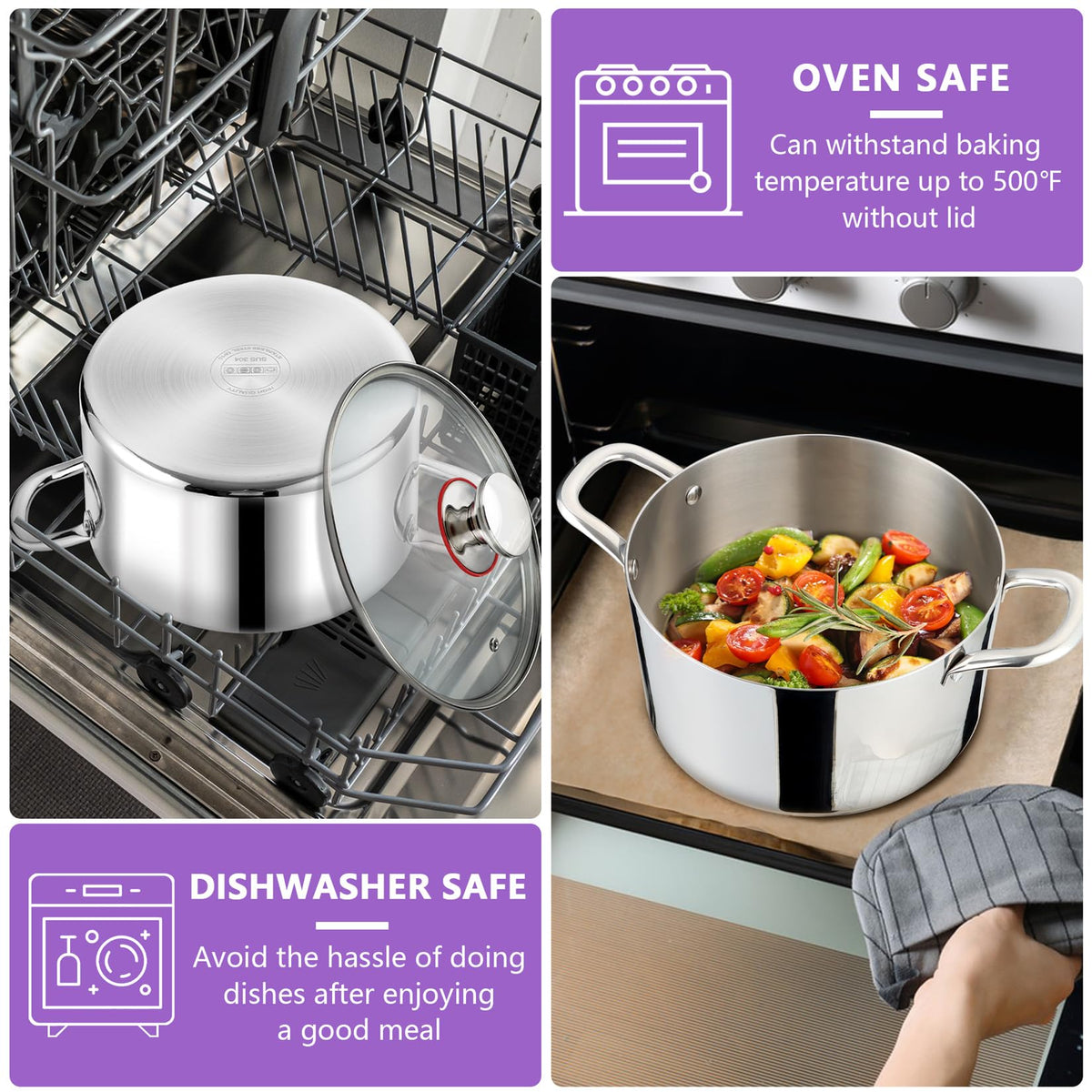 P&P CHEF compatible with induction stoves thanks to magnetic exterior.