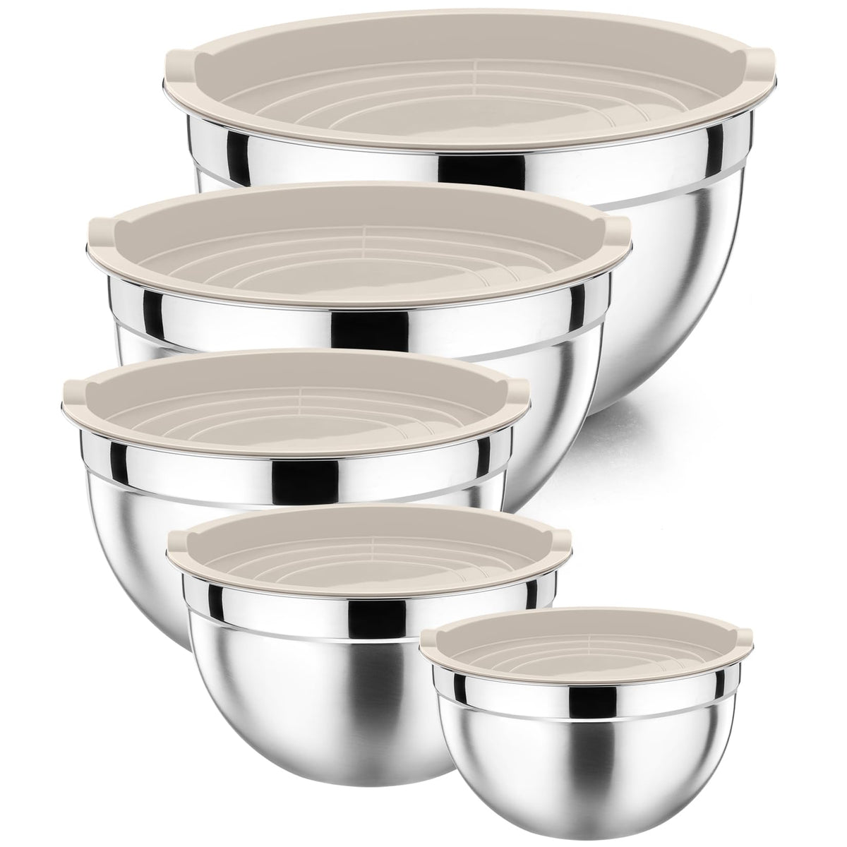 P&P CHEF mixing bowls with lids collection for organized prep