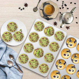 P&P CHEF muffin pan mini cakes and quiches ready to bake