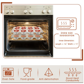 P&P CHEF muffin pan brushed inner cups for easy release