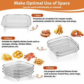 P&P CHEF premium stainless steel rack resists rust during daily use.