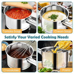 Vented lid releasing steam for safer, controlled cooking.