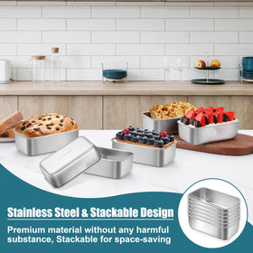 P&P CHEF stackable mini loaf pans save kitchen storage space.