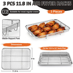 P&P CHEF stainless steel basket detail with smooth edges for safe handling.