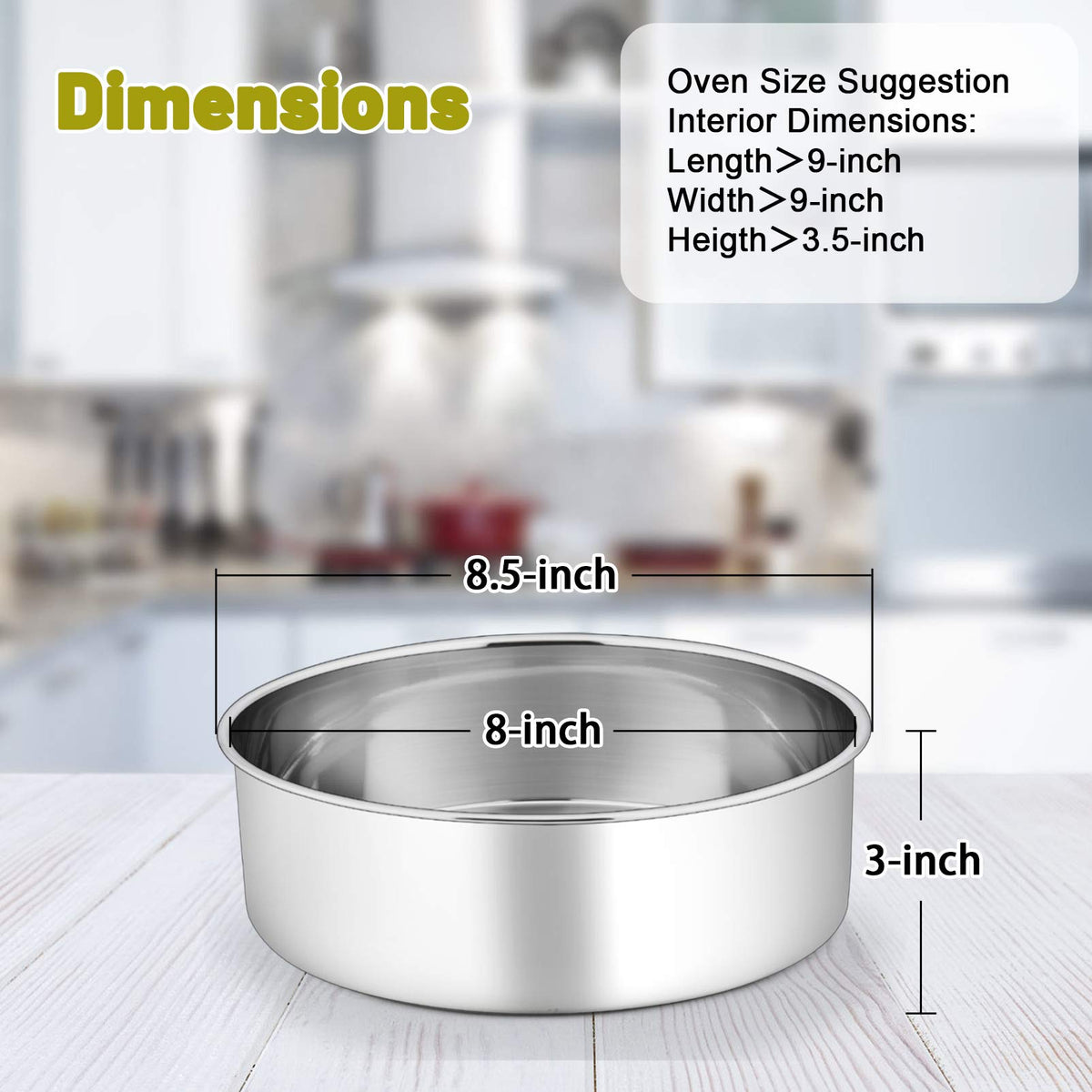 P&P CHEF stainless steel bake pan with mirror finish for easy release and even bake.