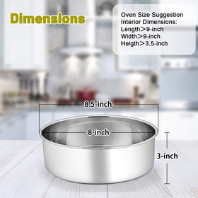 P&P CHEF stainless steel bake pan with mirror finish for easy release and even bake.