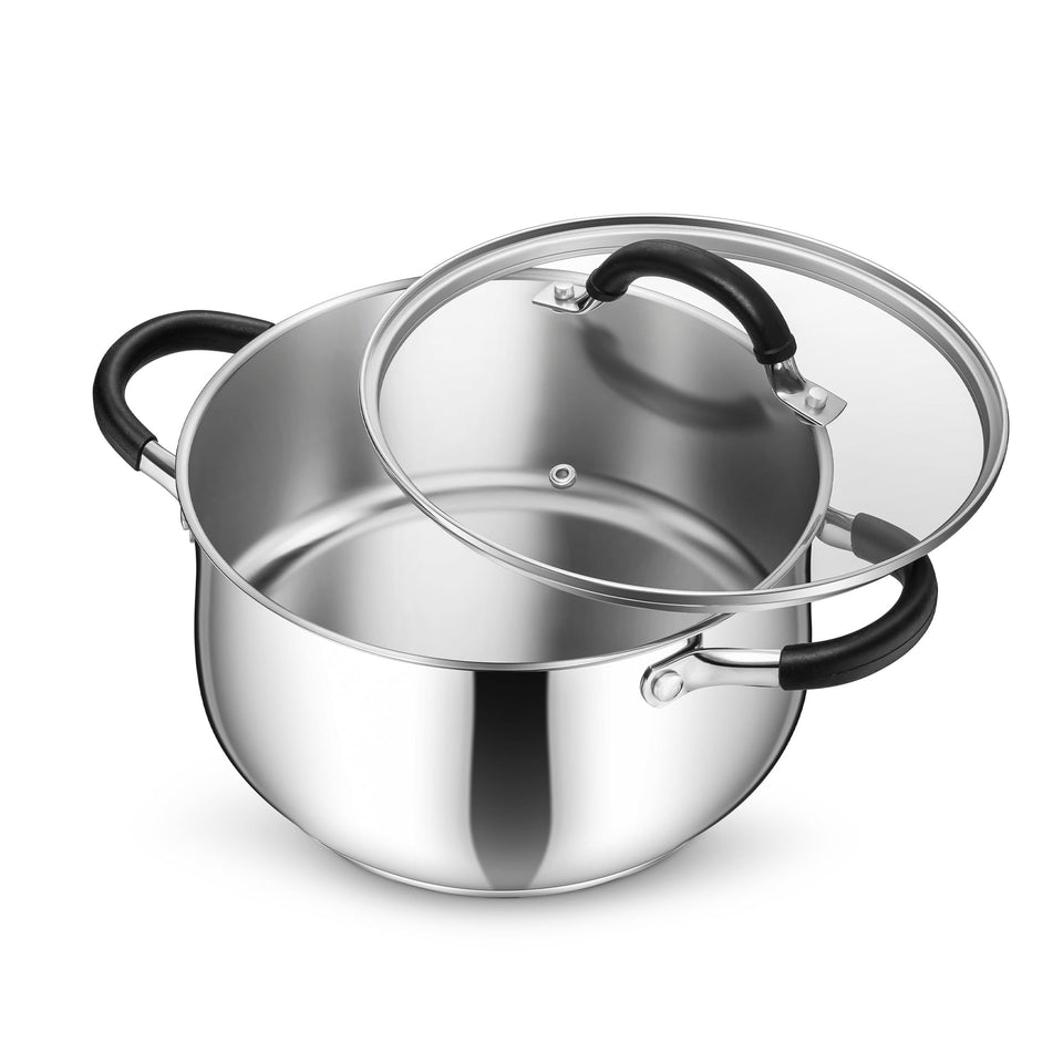P&P CHEF stock pot body demonstrates durable stainless steel for even heating