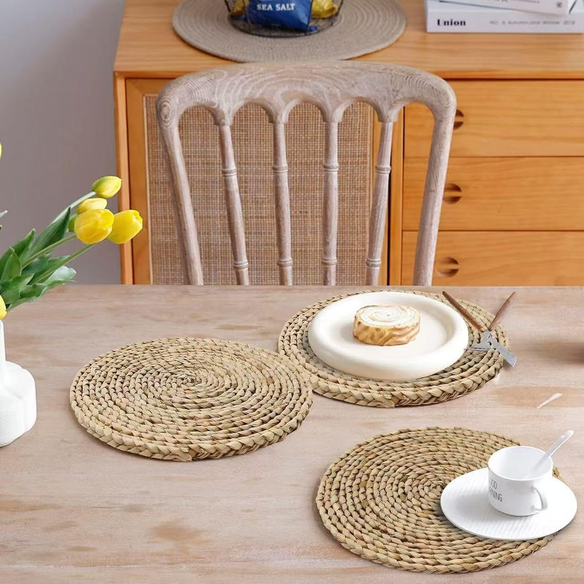 PPB2K handwoven placemats ideal for farmhouse dining and decor.