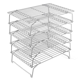 P&P CHEF 5-tier cooling rack in stainless steel for even cooling of pastries