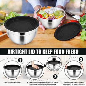 P&P CHEF complete mixing bowl kit supports efficient kitchen prep and storage.