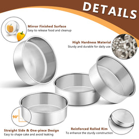 Leak-proof round pans keep batter contained for flawless layers and reduced mess.
