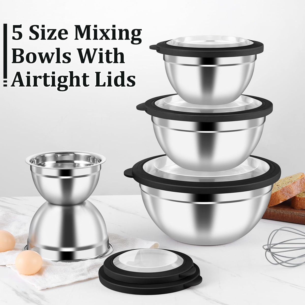 P&P CHEF 5-piece set covers prep, mixing, and storing tasks.