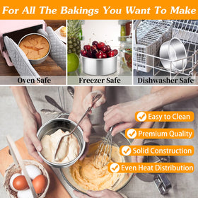 PP CHEF one-piece construction; leakproof bakeware for clean bakes.