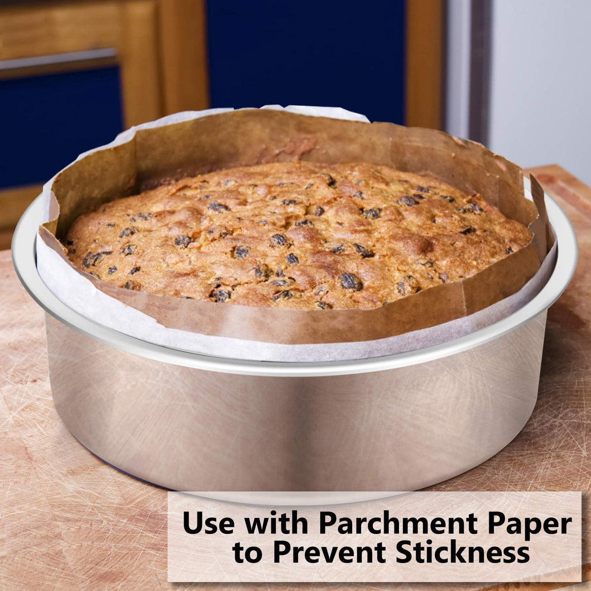 P&P CHEF oven-safe cake pans ready for baking and cooling.