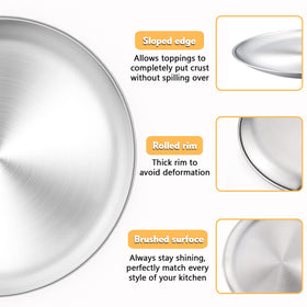 P&P CHEF 13.5-inch side view showing sturdy height and warp-resistant edge