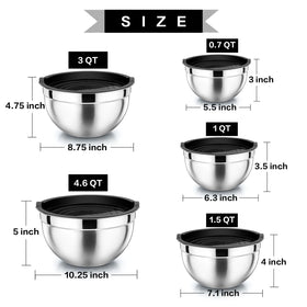 P&P CHEF lids seal tightly to keep ingredients fresh and dry.