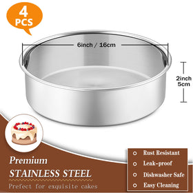Stainless steel bake pans with mirror finish deliver clean release and easy cleanup.