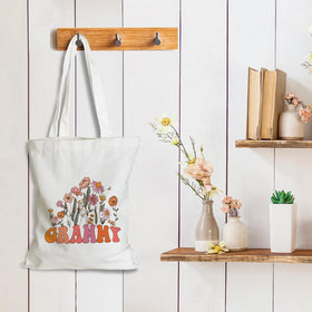 PQV reusable cotton tote eco friendly for groceries and gifts