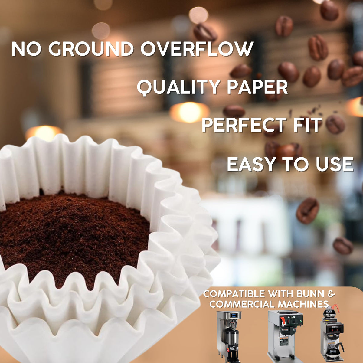 PR1M3 filters fit BUNN and large coffee makers for easy use.