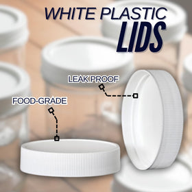 PR1M3 transparent glass 32oz jar highlights durable heat-resistant design for water-bath canning.