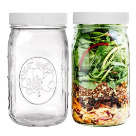 PR1M3 wide-mouth 32oz jar with lids and bands for secure canning and storage.