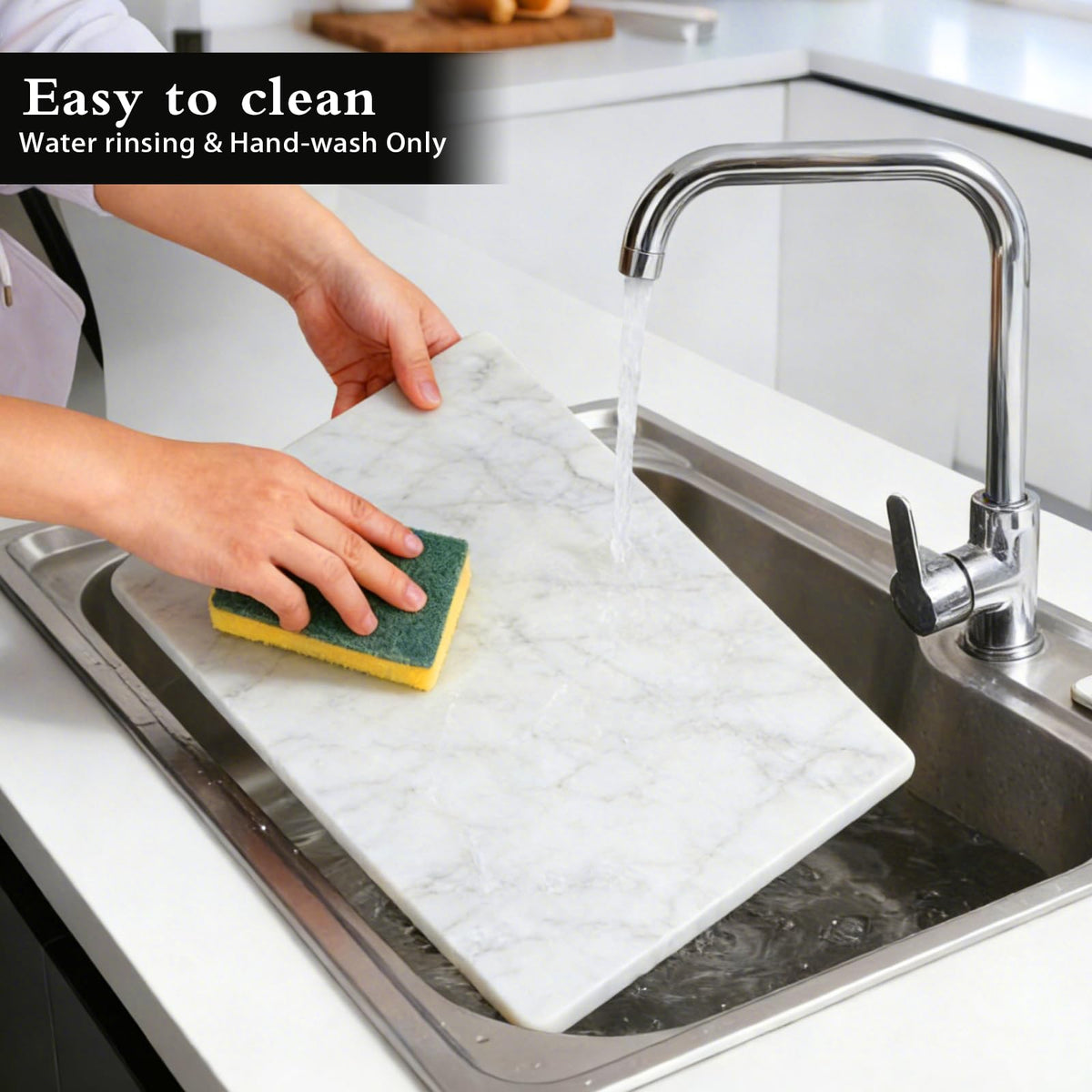 Granite-like durability adds premium kitchen appeal.