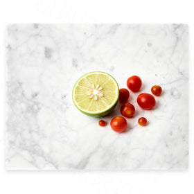 PracFit Italian Carrara marble board, cool surface for precise prep.