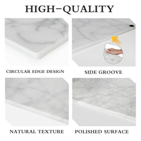 Non-slip feet stabilize the surface for steady slicing and prep.