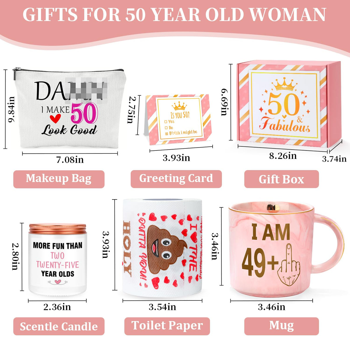 Pradnel 50th birthday decorations set helps create a festive party atmosphere