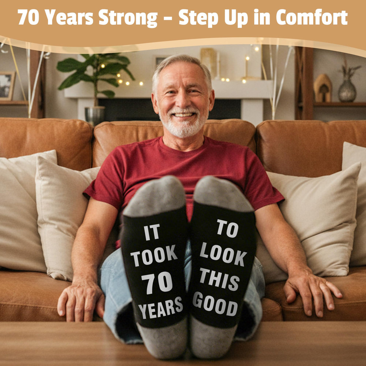 Pradnel ultra-soft fun socks with a playful birthday message.